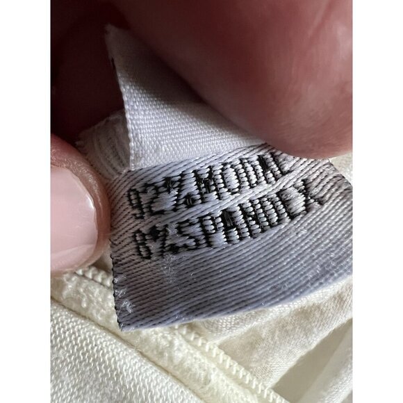 Vintage Y2K Rachel Pally cream gold foil cranes nature grecian strapless dress M - Picture 8 of 12